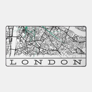London Desk Pad Mapped Schreibtischunterlage