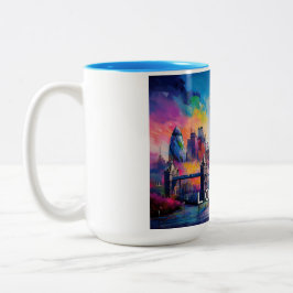 London Die große Rauchskyline Zweifarbige Tasse