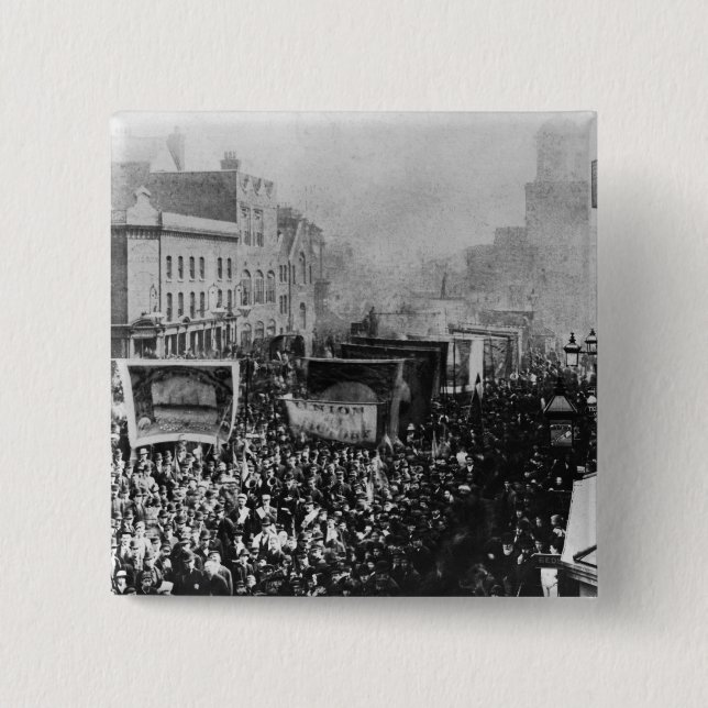 London-Dock-Streik, 1889 Button (Vorderseite)