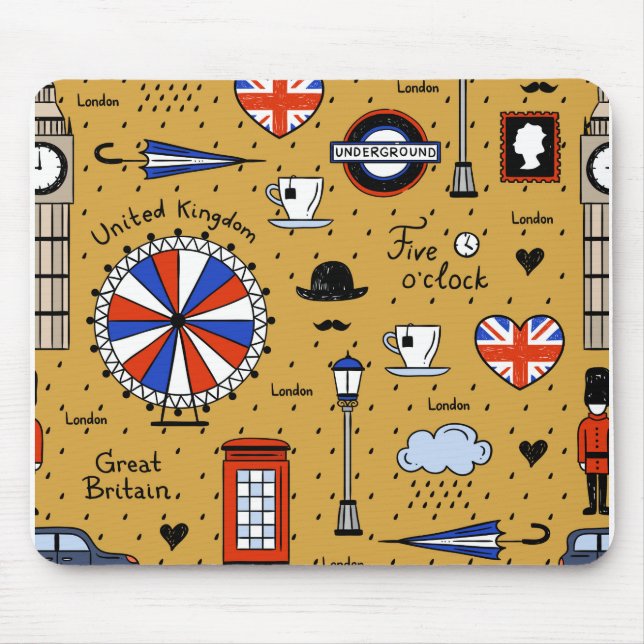 London Doodles Mousepad (Vorne)