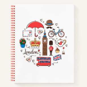 London Doodles Notizbuch