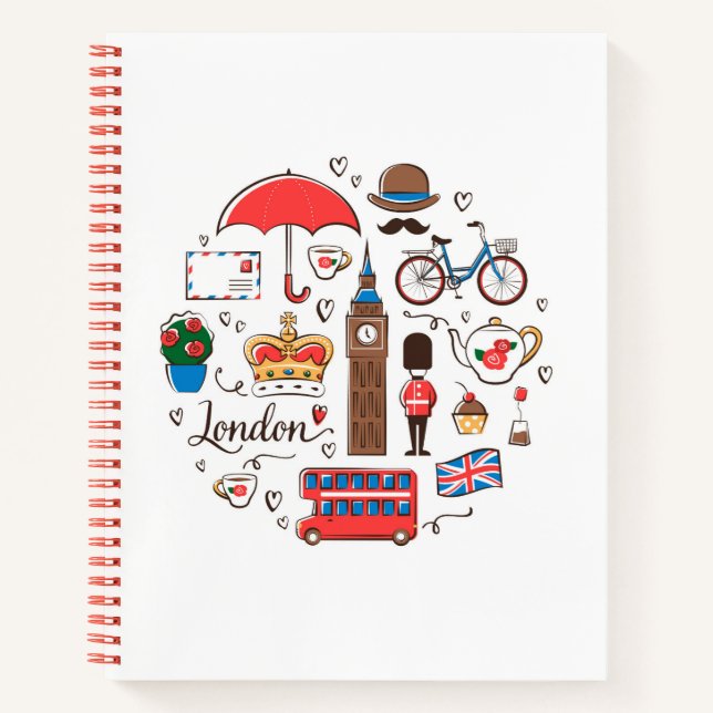 London Doodles Notizbuch (Vorderseite)