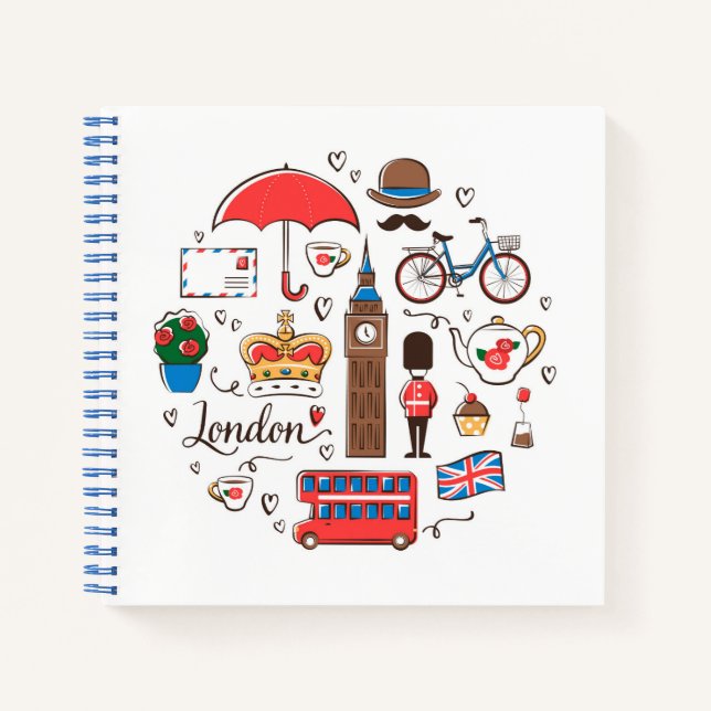 London Doodles Notizbuch (Vorderseite)