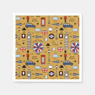 London Doodles Serviette