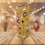 London Doodles Weinbox<br><div class="desc">Whimsical Muster zeigt große bunte Doodles von Big Ben, Palastwächter, Teebecher und andere Darstellungen des Londoner Lebens</div>