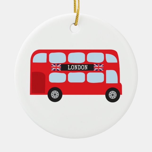 London-doppelstöckiger Bus Keramikornament (Vorne)