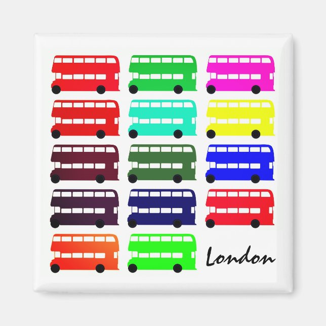 London & Double Decker Bus / Britische Beförderung Magnet (Vorne)