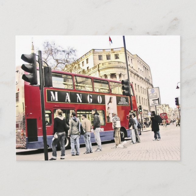 London Double Decker Bus Postkarte (Vorderseite)