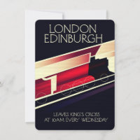 London Edinburgh Locomotive Vintages Poster