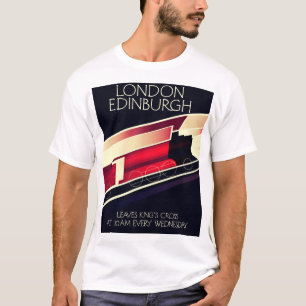 London Edinburgh Locomotive Vintages Poster T-Shirt