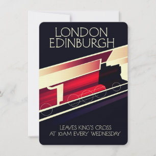 London Edinburgh Lokomotive Vintage Poster