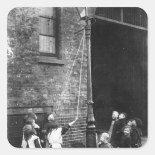 London-Elendsviertel, c.1900 Quadratischer Aufkleber