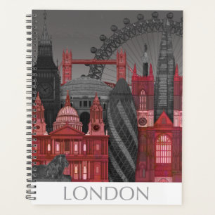 London Elevations by Night - Red Planer
