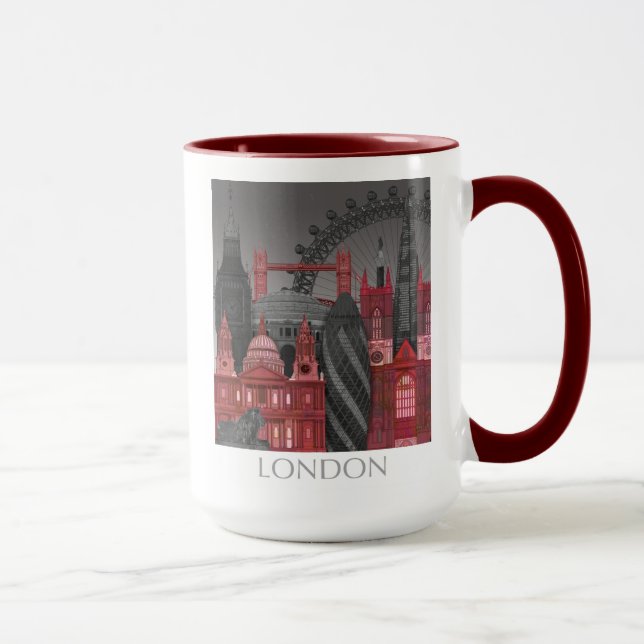 London Elevations by Night - Red Tasse (Rechts)