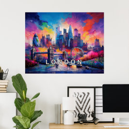 London England Abstrakte Kunst Poster