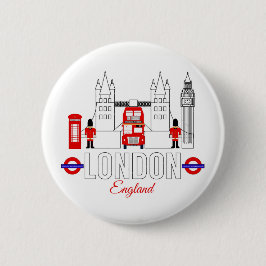 London, England, Abzeichen Button