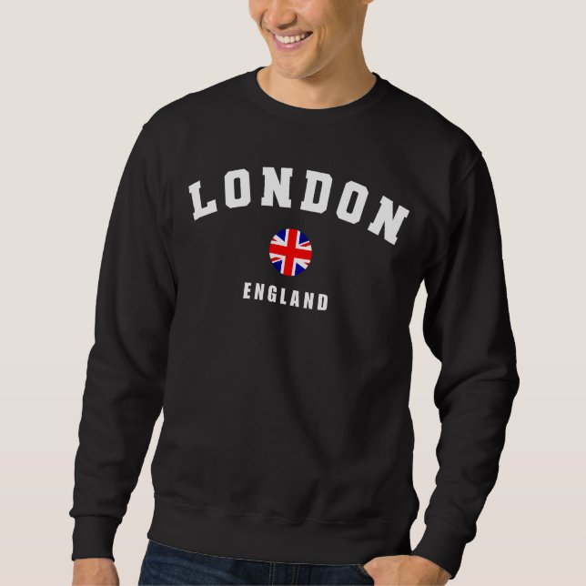 London England And British Flag Men's Sweatshirt  (Vorderseite)