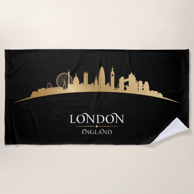 London, England Beach Towel Strandtuch (Vorderseite)