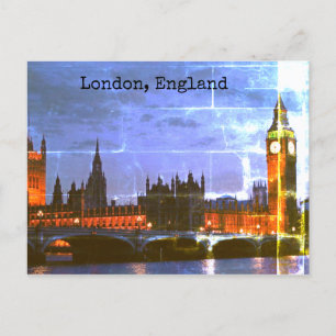 London, England, Big Ben, Parlament. Personalisier Postkarte