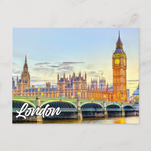 London, England | Big Ben Postkarte (Vorderseite)