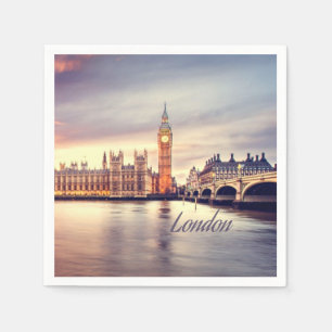 London England Big Ben Serviette
