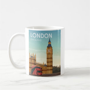 London England Big Ben Vintage Reise Kaffeetasse