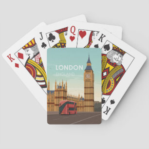 London England Big Ben Vintage Reise Spielkarten