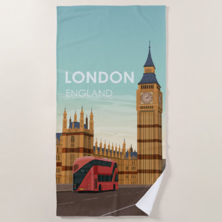 London England Big Ben Vintage Reise Strandtuch