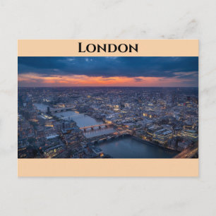 London England City Skyline bei Sunset Travel Foto Postkarte
