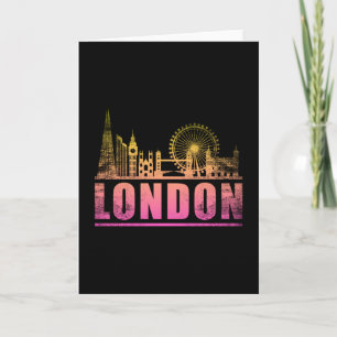 London England City Skyline Cityscape Funny Gift Karte