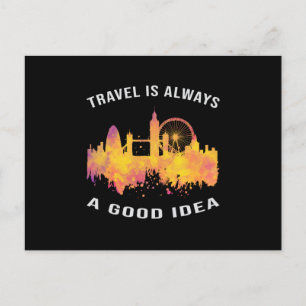 London England City Skyline Cityscape Funny Gift Postkarte