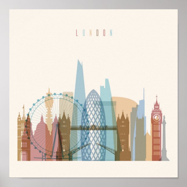 London, England | City Skyline Poster (Vorne)