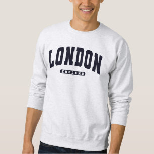 London England Dark Varsity College Stil Sweatshirt
