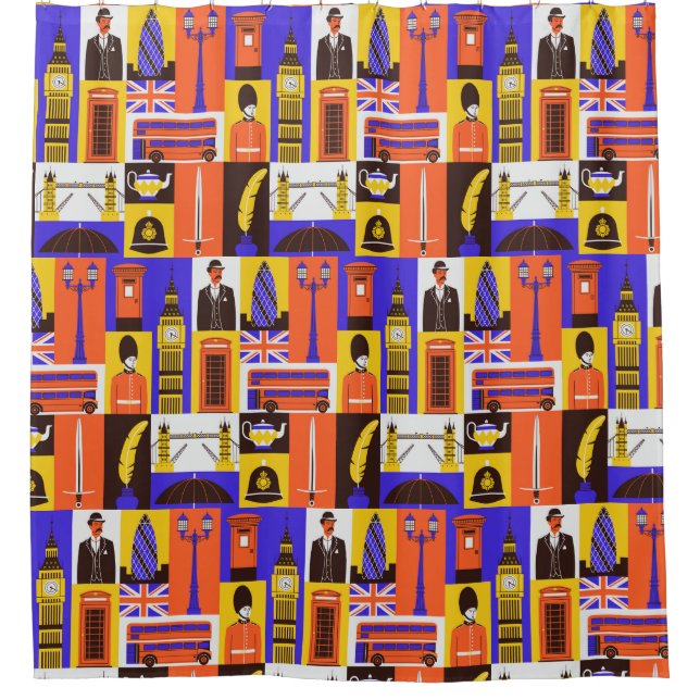 London, England Duschvorhang (Vorderseite)