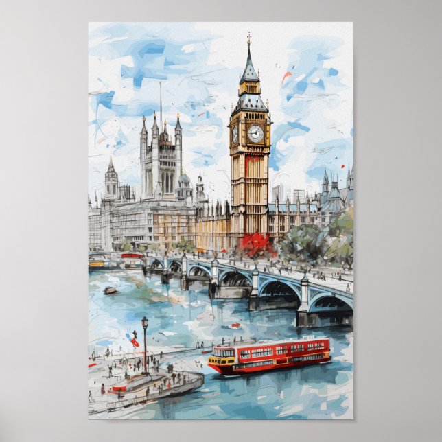 London England Fantastischer Reiseort Poster (Vorne)