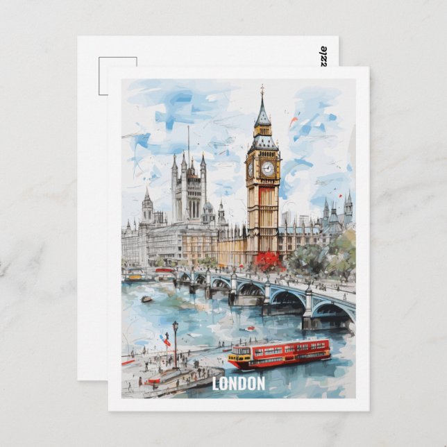 London England Fantastischer Reiseort Postkarte (Vorne/Hinten)