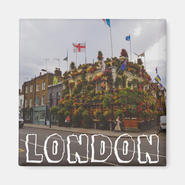 London England Great Britain Architecture Pub Magnet (Vorne)