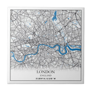 London England Großbritannien City Map Travel Fliese