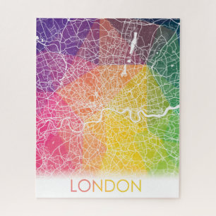 London England Großbritannien City Map Travel Puzzle