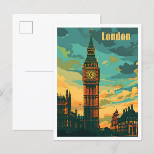 London England Kunst Vintage Reise Postkarte