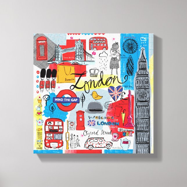 London, England Leinwanddruck (Vorderseite)