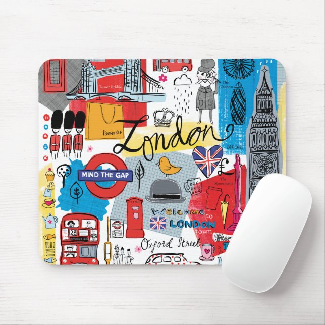 London, England Mousepad (Mit Mouse)