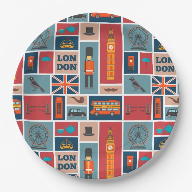 London, England Paper Plate Pappteller (Vorderseite)