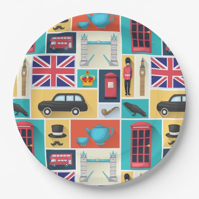London, England Paper Plate Pappteller (Vorderseite)