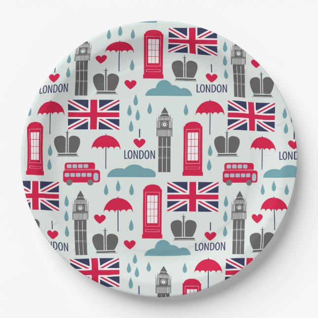 London, England Paper Plate Pappteller (Vorderseite)