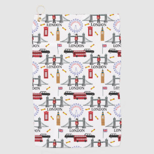 London England Queens Guard Englisches Muster Golfhandtuch