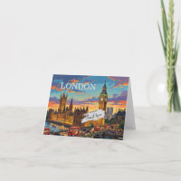 London England Reise Kunst Vintage