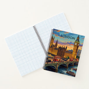 London England Reise Kunst Vintage Notizbuch
