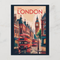 London England Reise Kunst Vintage