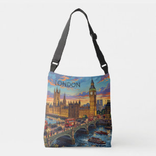 London England Reise Kunst Vintage Tragetaschen Mit Langen Trägern